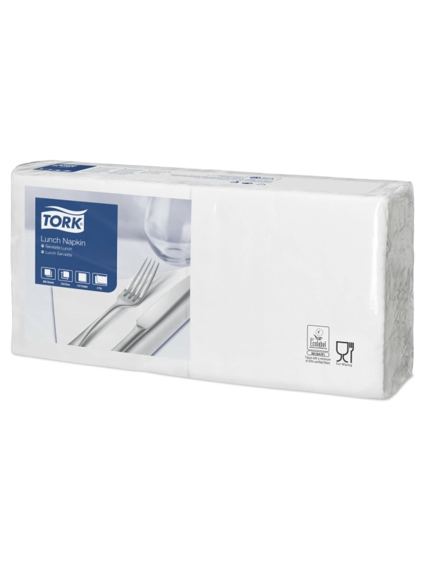 TORK Serwetki Lunch białe 2w 33x33 1/8 op. 2000 szt.
