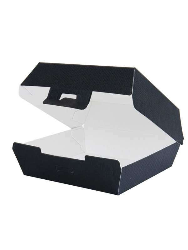 Pudełko HAMBURGER CZARNY DUŻY op.50szt. 142x137x61mm (k/10)
