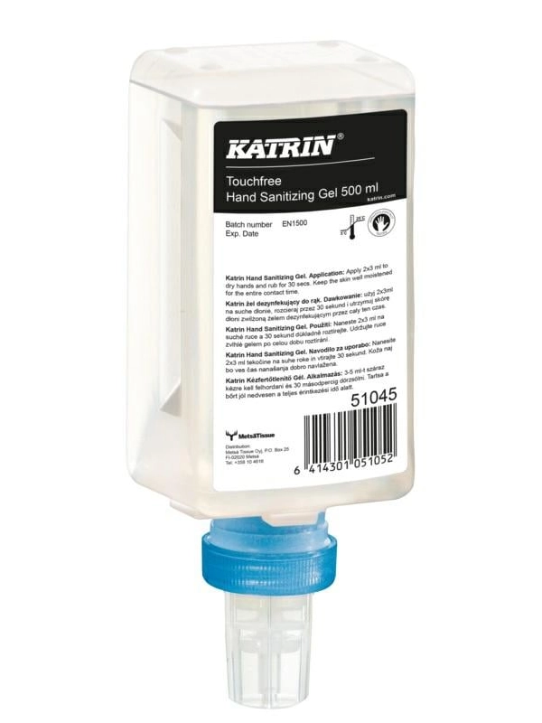 KATRIN Żel do dezynfekcji 500 ml (k/12) do dozownika bezdotykowego