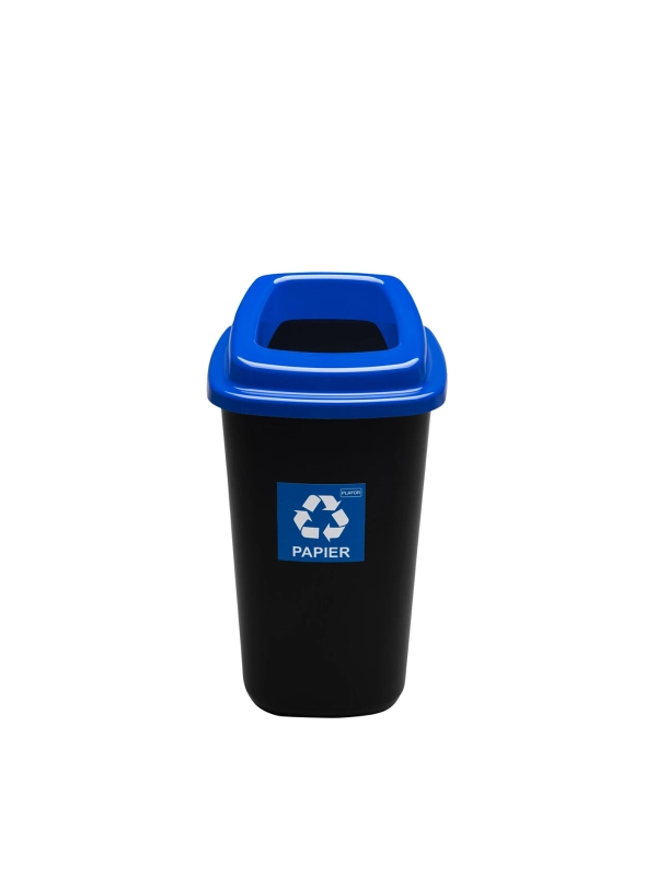 Kosz Sort Bin 28l do segregacji PAPIER, niebieska pokrywa (k/8)