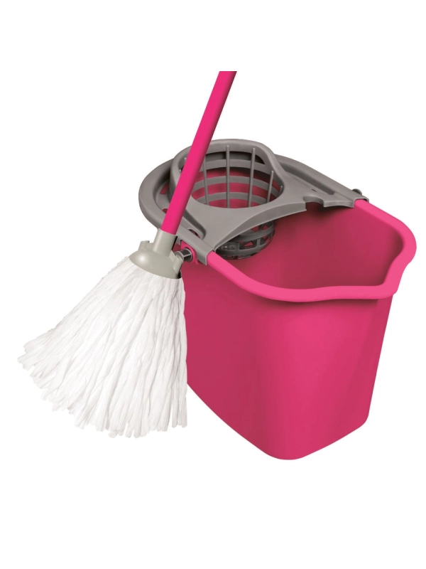 Zestaw MOP SET 10l, wiadro prostokątne + trzonek + końcówka mopa, cena za 1 zestaw