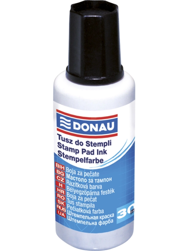 Tusz do pieczątek DONAU, 30ml, czarny