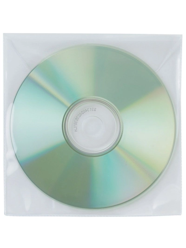 Koperty na płyty CD/DVD Q-CONNECT, 50szt., transparentny