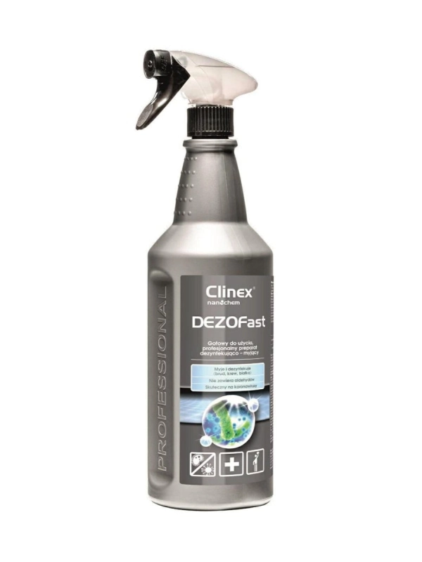 CLINEX DezoFast 1L dezynfekcja  powierzchni (k/6)