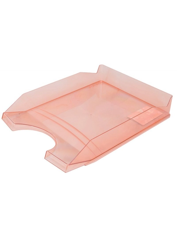 Szufladka na biurko OFFICE PRODUCTS, polistyren/PP, A4, transparentna czerwona