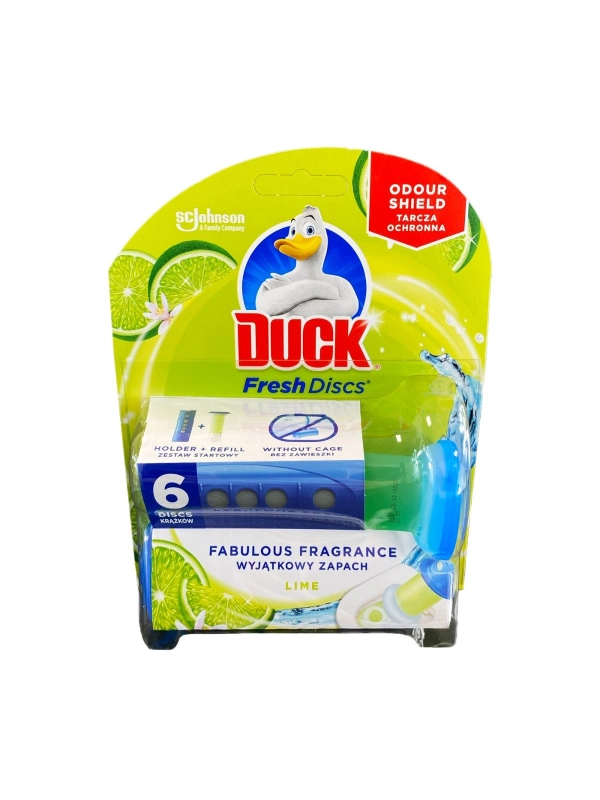 Krążek żelowy Duck Fresh Discs Lime do toalet 36 ml, 6 krążków