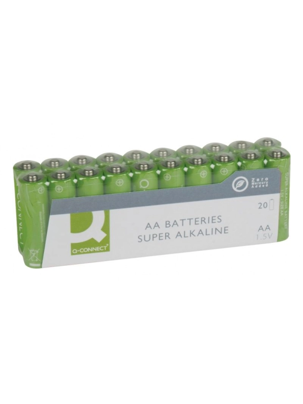 Baterie super-alkaliczne Q-CONNECT AA, LR06, 1,5V, 20szt.