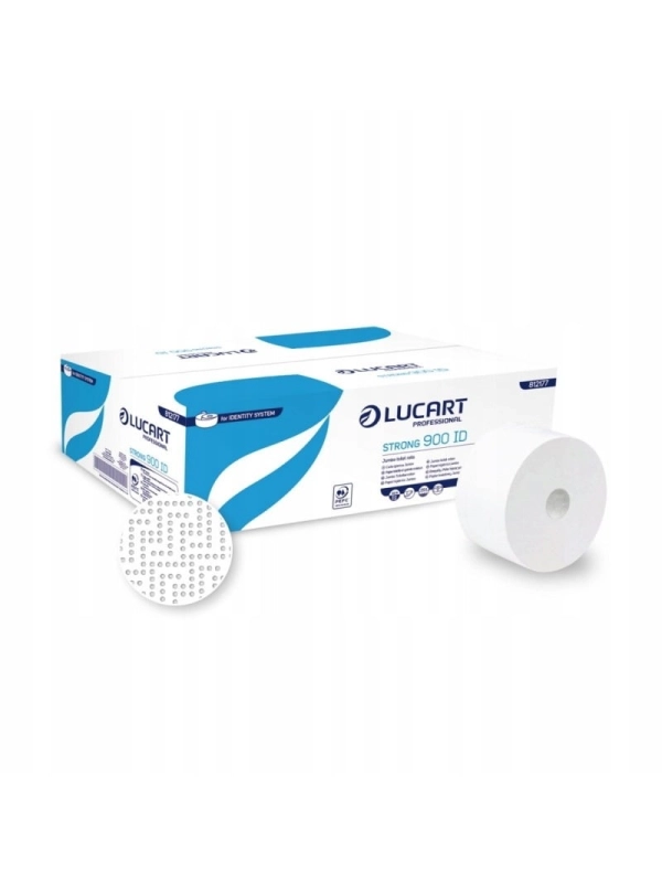 Papier toaletowy Strong 900ID LUCART 202m, 2W, op.12rol. JUMBO autocut, papierowa gilza