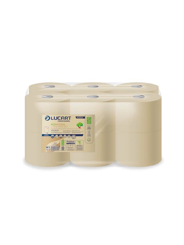 Papier toaletowy EcoNatural L-ONE LUCART 180m, 2W, op.12rol. JUMBO - MINI 180 centralne dozowanie