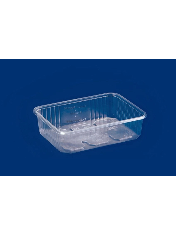 Pojemnik prostokątny bezbarwny KP-818 750ml PP, cena za opakowanie 50szt