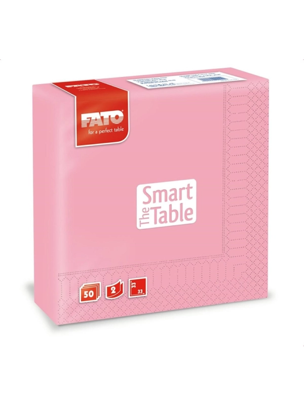 Serwetki 33x33 2W różowe FATO Smart Table, op. 50 sztuk