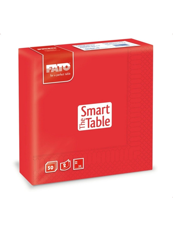 Serwetki 33x33 2W czerwone FATO op.50szt (k/24) Smart Table