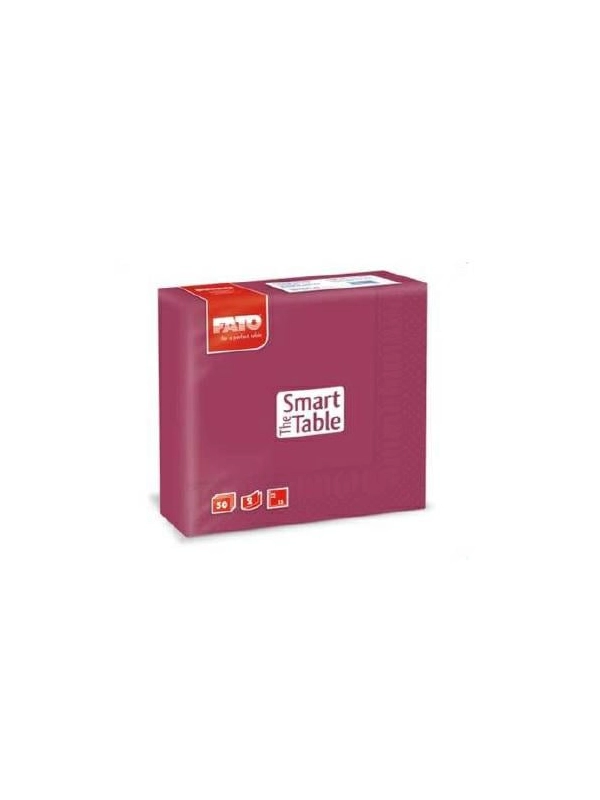 Serwetki 33x33 2W bordowe FATO op.50szt (k/24) Smart Table