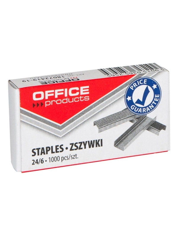 Zszywki OFFICE PRODUCTS, 24/6, 1000 sztuk