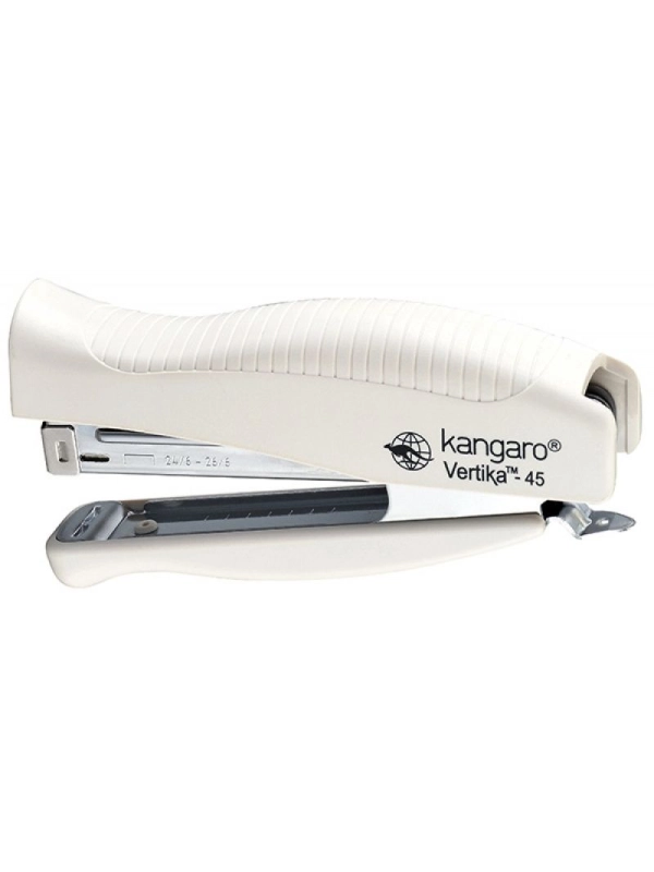Zszywacz KANGARO Vertika-45+zszywki, zszywa do 30 kartek, blister, beżowy