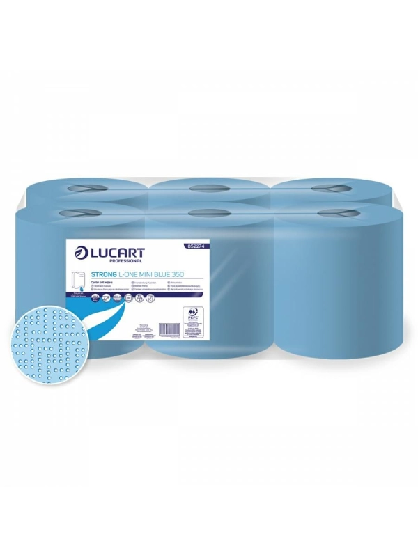 Ręcznik rola MIN Strong 350 Blue LUCART L-ONE, 122,5m, 2W, cena za opakowanie 6 rolek