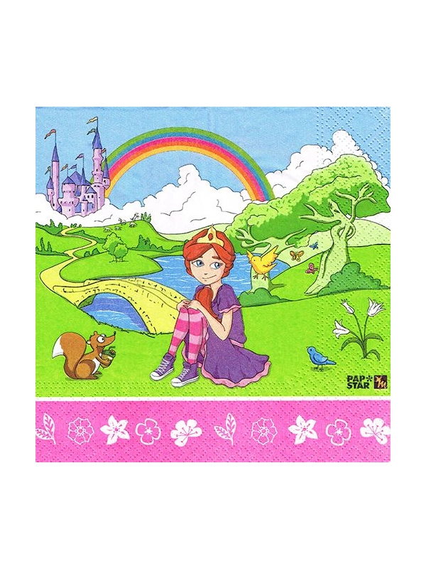 MX Serwetki 33x33 3-warstwy, op.20szt., nadruk PRINCESS, Magic Xperience