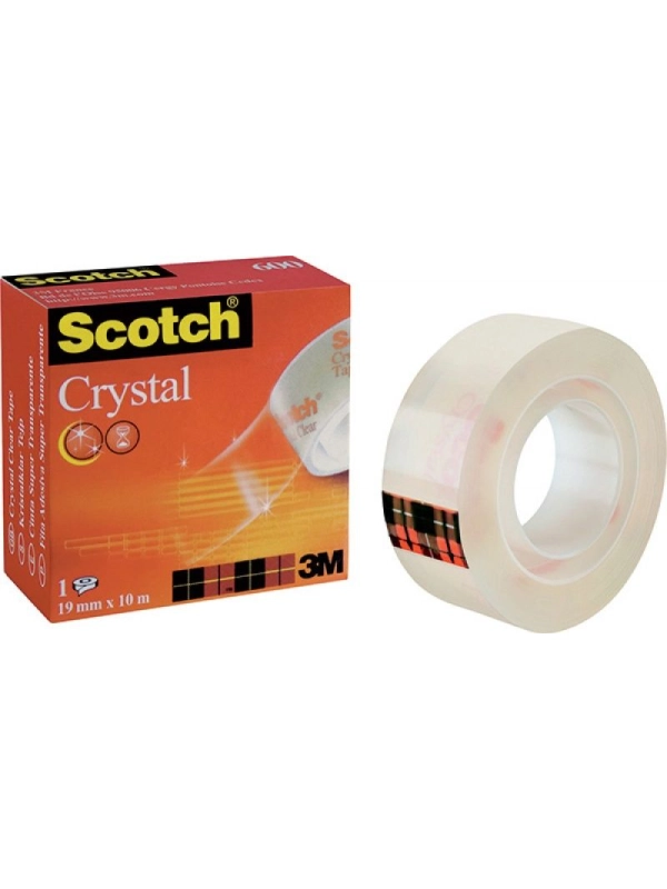Taśma biurowa SCOTCH® Crystal Clear (600), transparentna, 19mm, 10m