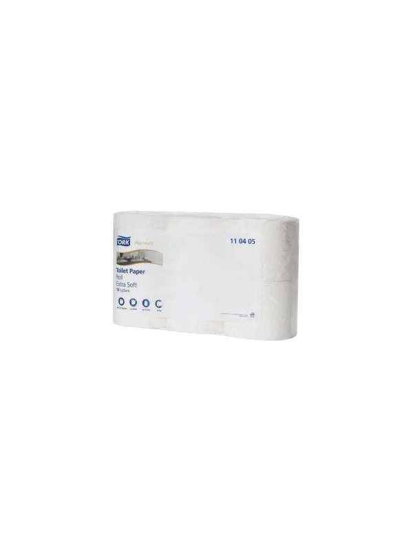 Papier toaletowy w rolkach Tork Premium, ekstra miękki T4 - 9,7x12,5cm -19,13m-153 listki - Celuloza, cena za opakowanie 42 rolki