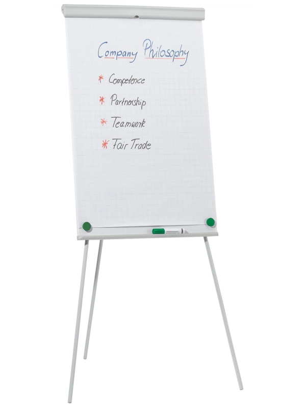 Flipchart na trójnogu Q-CONNECT, 68x105cm, tablica suchoś. -magn.
