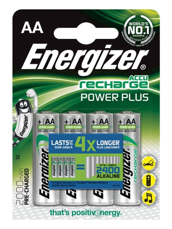 Akumulator ENERGIZER Power Plus, AA, HR6, 1,2V, 2000mAh, 4szt.