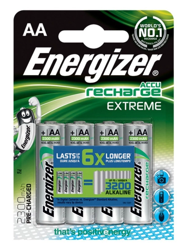 Akumulator ENERGIZER Extreme, AA, HR6, 1,2V, 2300mAh, 4szt.