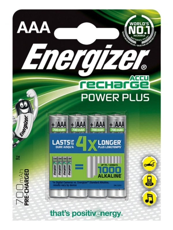 Akumulator ENERGIZER Power Plus, AAA, HR03, 1,2V, 700mAh, 4szt.