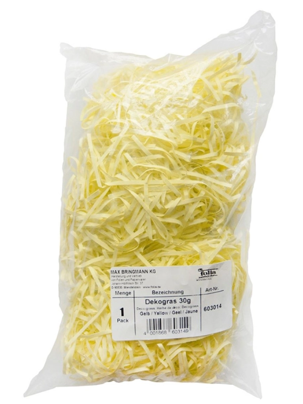 Rafia dekoracyjna FOLIA PAPER, 30g, żółta