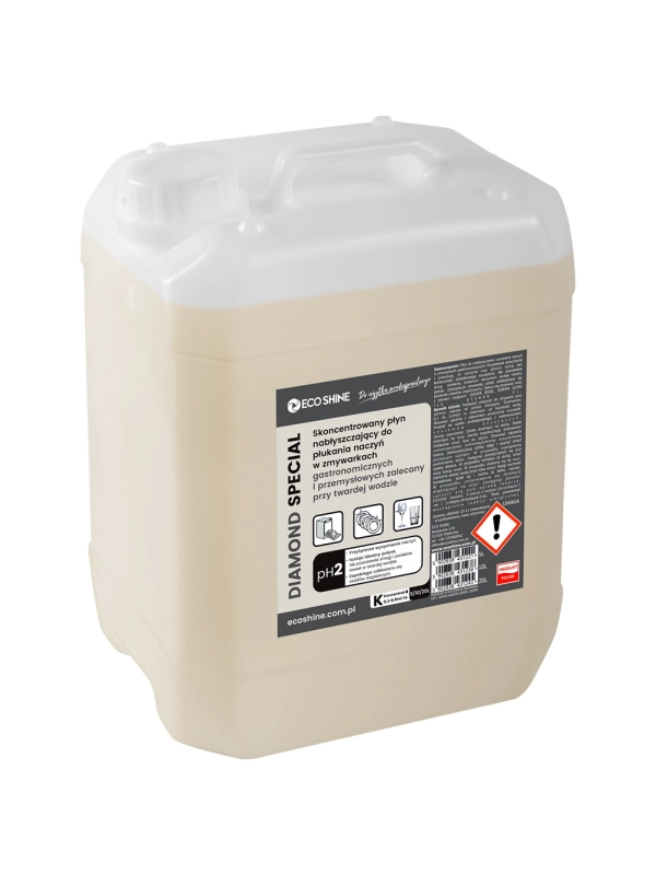 Ecoshine DIAMOND SPECIAL 10L - Płyn nabłyszczający, płuczący do zmywarek gastronomicznych do twardej wody