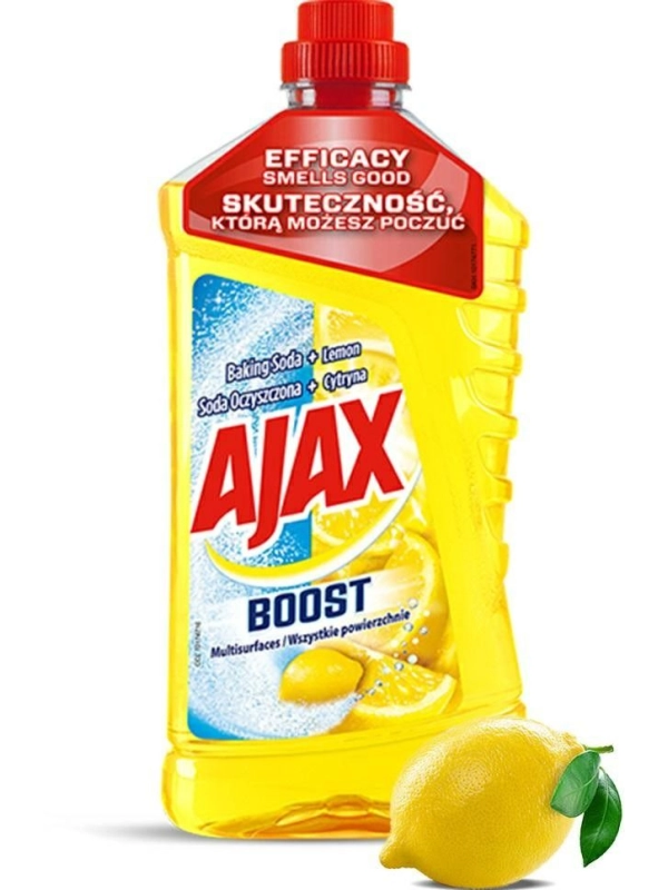 AJAX płyn 1l BOOST Lemon uniwersalny, do podłogi