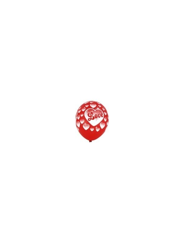 Balony 12 czerwone z nadrukiem LOVE op. 50 sztuk"