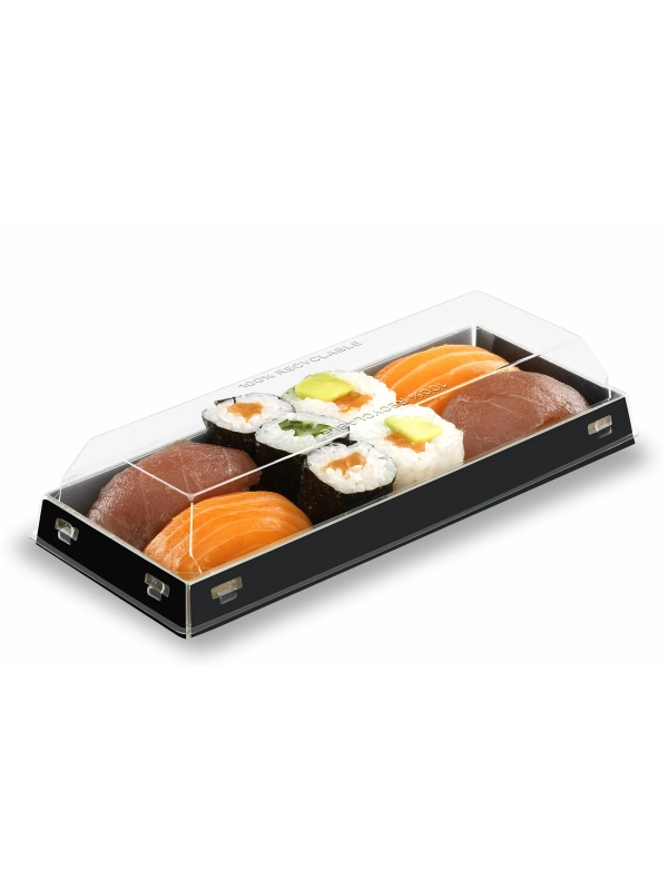 Sushi Box BC230 19x8x2cm op.100szt. (k/6) Czarny OP-01