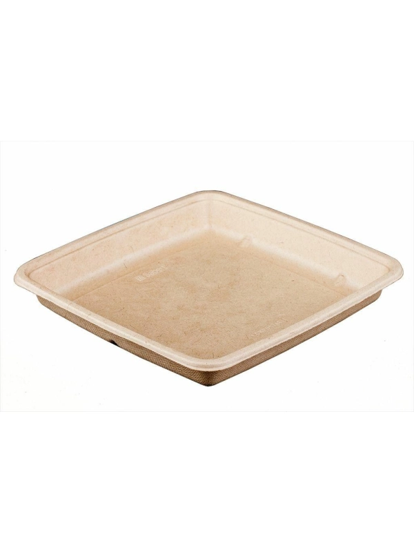 BePulp pojemnik kwadratowy 1000 ml, 23x23x3cm, pulpa roślinna, op. 75 sztuk