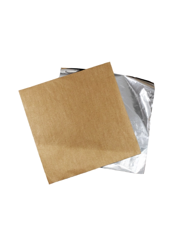 Arkusze aluminiowe 30x30cm op.1000szt. papier brązowy+aluminium, gramatura 55g/m2, 4,92 kg. TnP (55088)