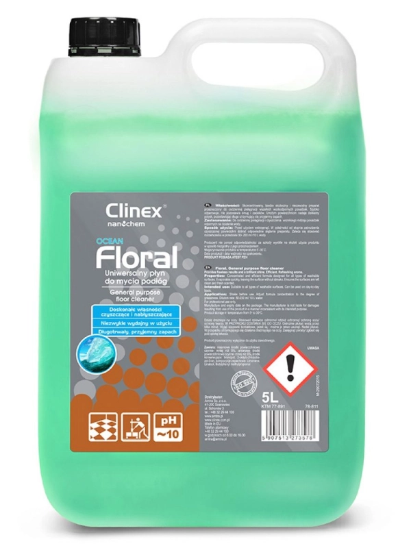 Uniwersalny płyn CLINEX Floral Ocean 5L 77-891, do mycia podłóg
