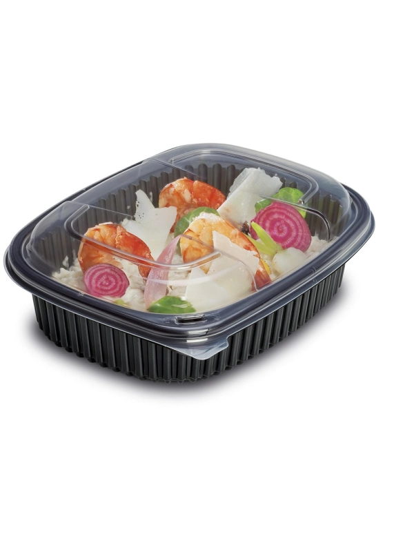 COOK215 pojemnik lunch 1000ml op.40szt (k/8) 215x170x50mm, czarny, PP