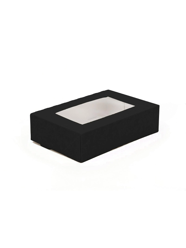 SUSHI box 19x13x5cm op.50szt. czarny OP-05