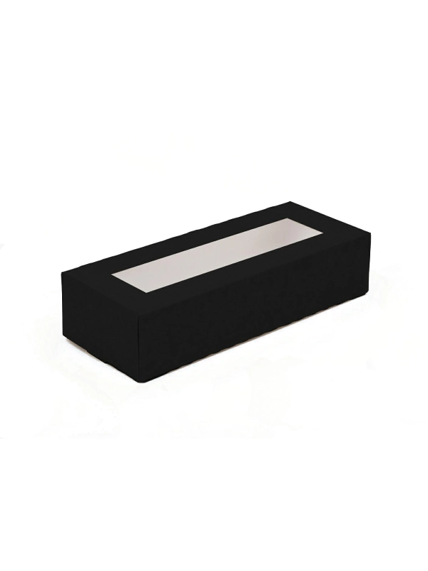 SUSHI box 22x9x5cm op.300szt. czarny OP-02