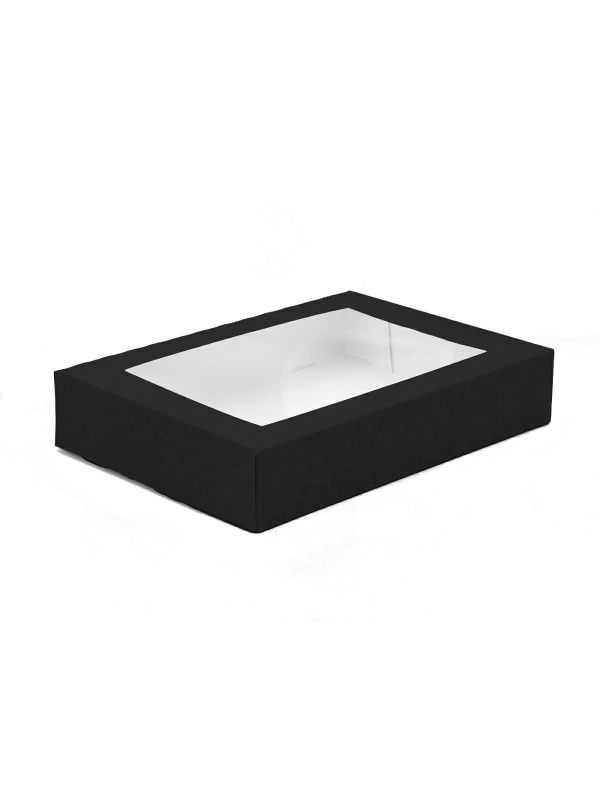 SUSHI box 26x19x5cm op.50szt. czarny, OP-11