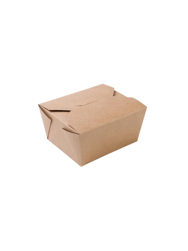 BIO FOOD BOX 600ml brązowy op.450szt. 12x10x6cm, powleczone PLA, biodegradowalne