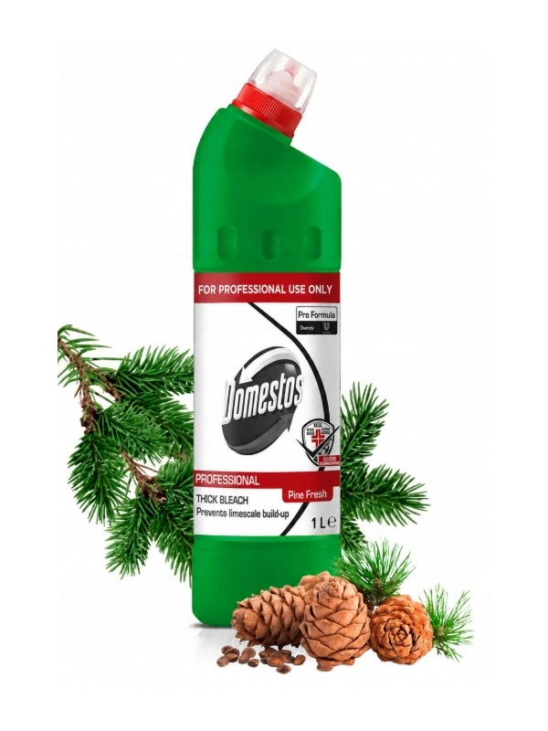 Domestos Pro Formula Pine Fresh 1L - preparat dezynfekująco-czyszcząco-wybielający Domestos Pro Formula Pine Fresh 1L - preparat dezynfekująco-czyszcząco-wybielający