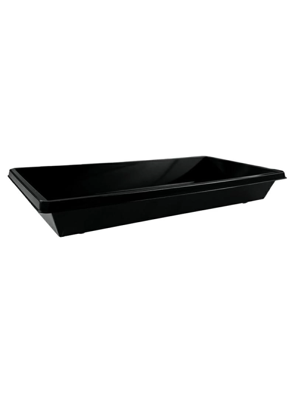 SUSHI 1409 pojemnik czarny, op.810szt 159x109x20mm, R-PET, DESIPACK