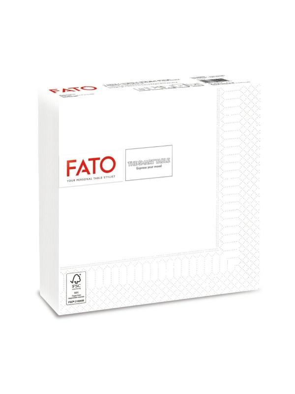 Serwetki 40x40 3W białe FATO op.100szt. (k/8) Smart Table