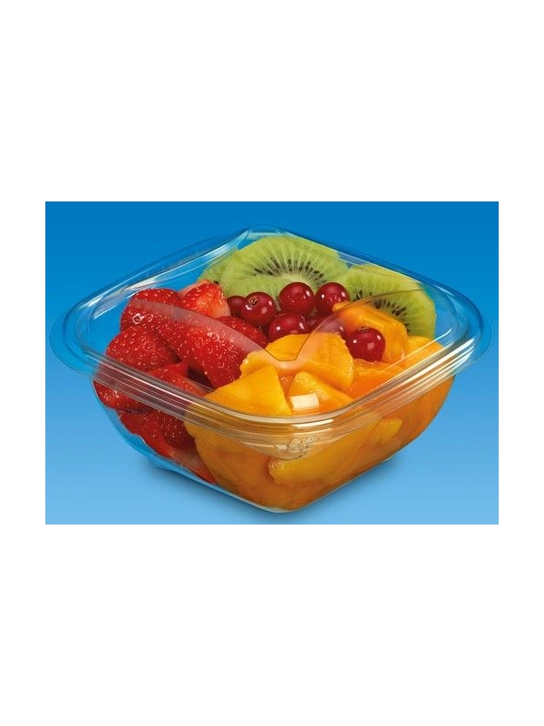 Pojemnik sałatkowy komplet KRISTAL transparentny 500ml + pokrywka ANTY FOG op. 80 kpl