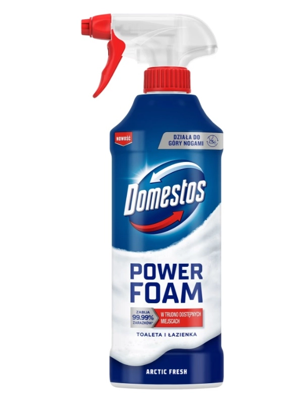 Domestos Power Foam Arctic Fresh pianka czyszcząca do toalety i łazienki 435 ml