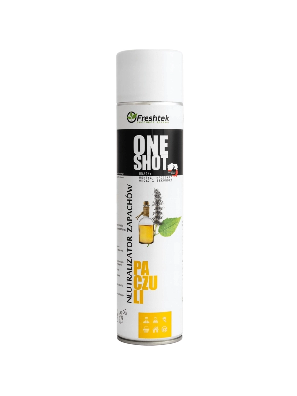 Freshtek One Shot odświeżacz 600ml neutralizator zapachów, PACZULI