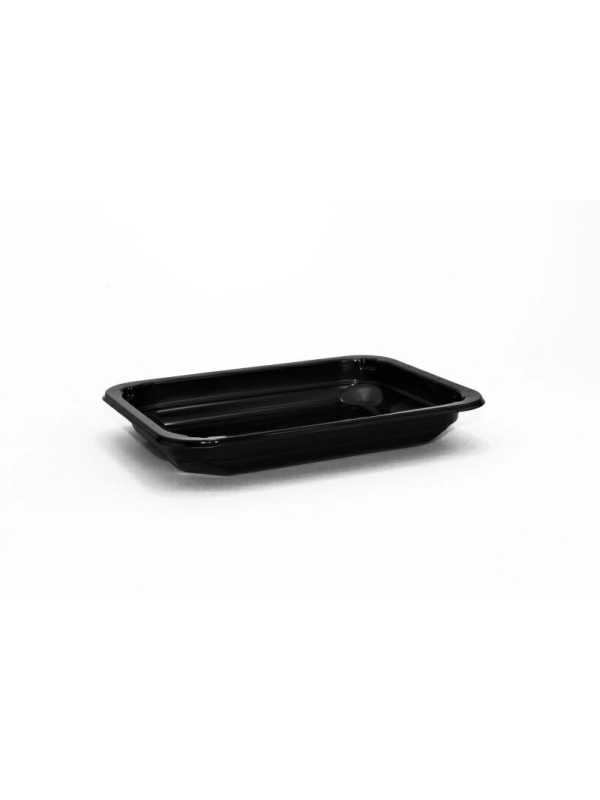 Pojemnik do zgrzewu 450ml 187x137x25mm, czarny, niedzielony, gładki, op. 50 sztuk
