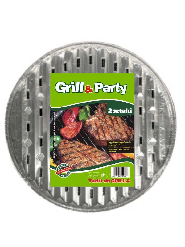 GRILL & PARTY - tacki aluminiowe okrągłe op. 2 sztuki