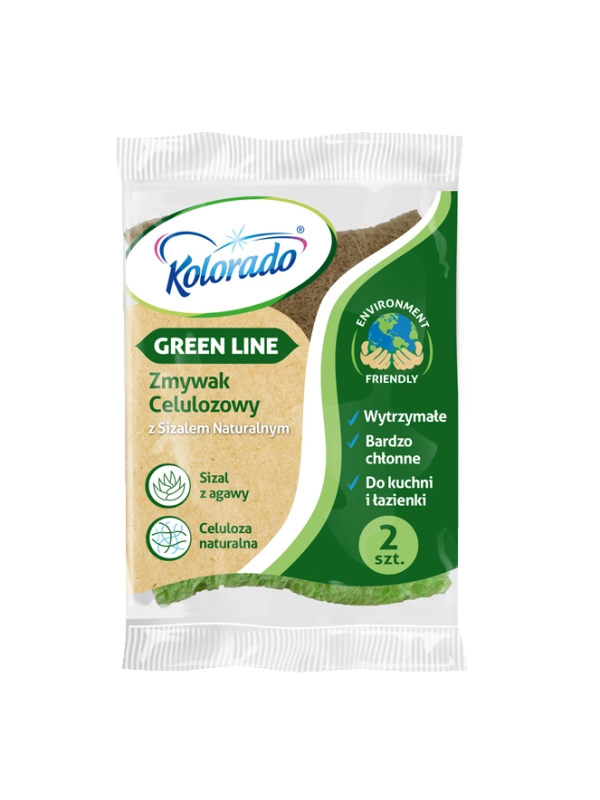 Kolorado zmywak Green Line celulozowy z sizalem op.2szt.