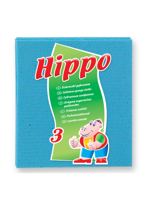 Hippo ścierki gąbczaste op.3szt (k/24)